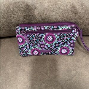 Vera Bradley Purple Floral Wristlet